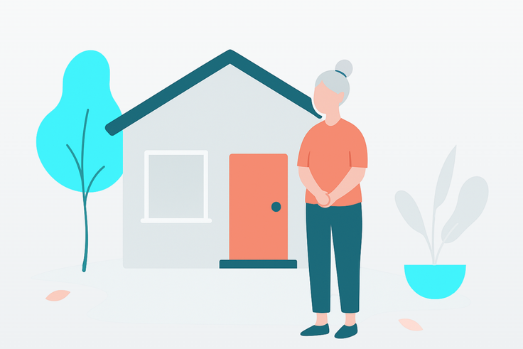 Eine alte Dame und ihr Eigenheim